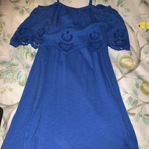 Blue spaghetti strap sundress